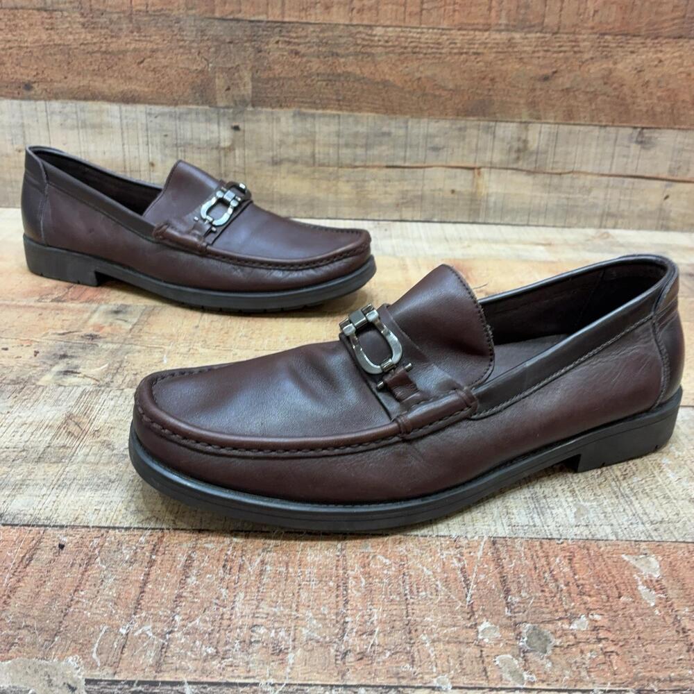 Giorgio Brutini 173992 Shoes Mens Size 10.5 M Brown Leather Monk Strap Dress